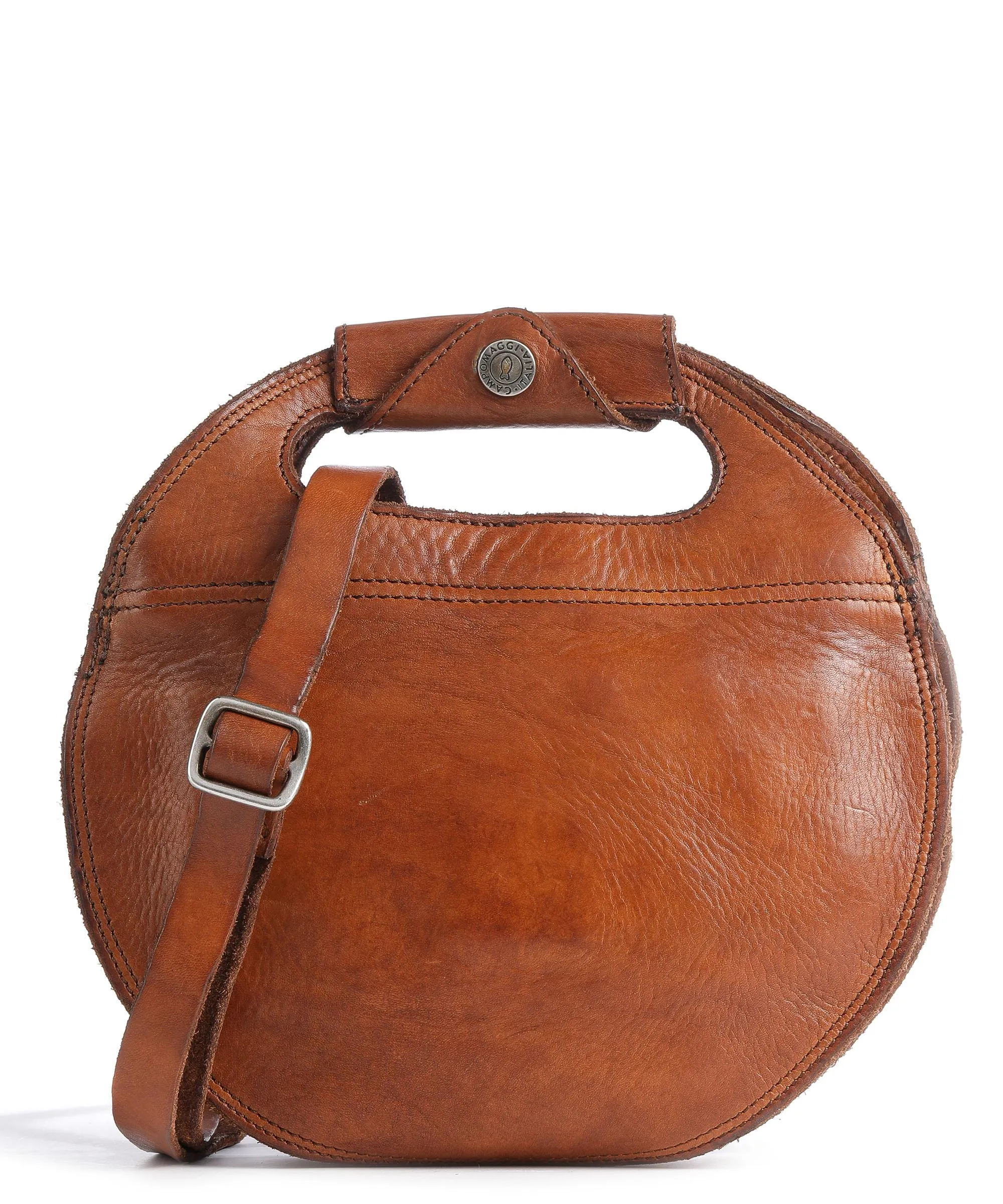  Campomaggi Borsa a mano pelle di vacchetta finemente grana cognac  