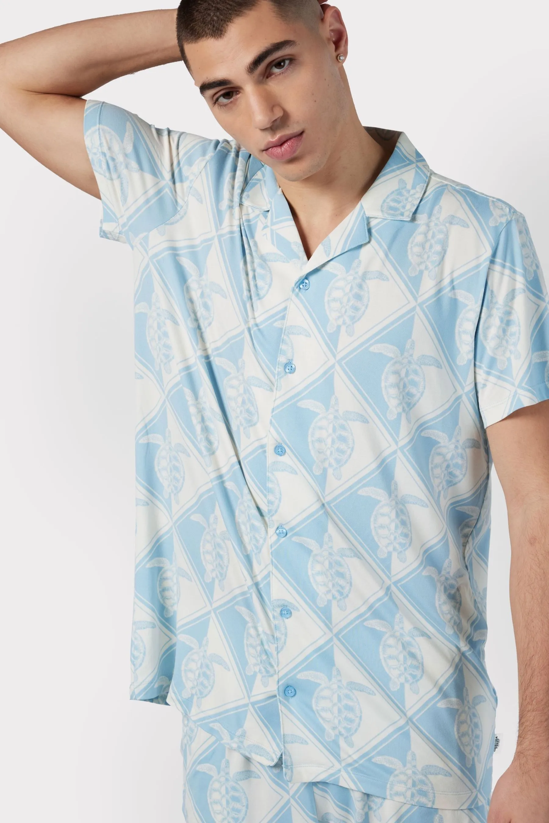 Chelsea Peers Tiled Turtle Print Shorts Set