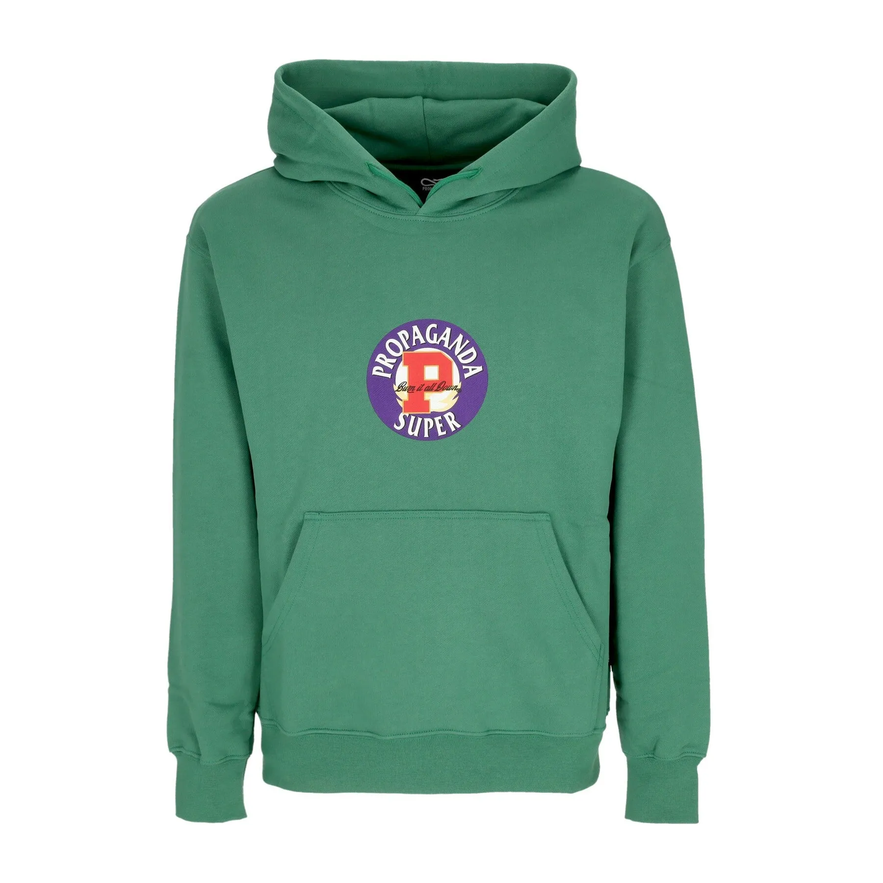 Felpa Leggera Cappuccio Uomo Super Hoodie Green Bottle