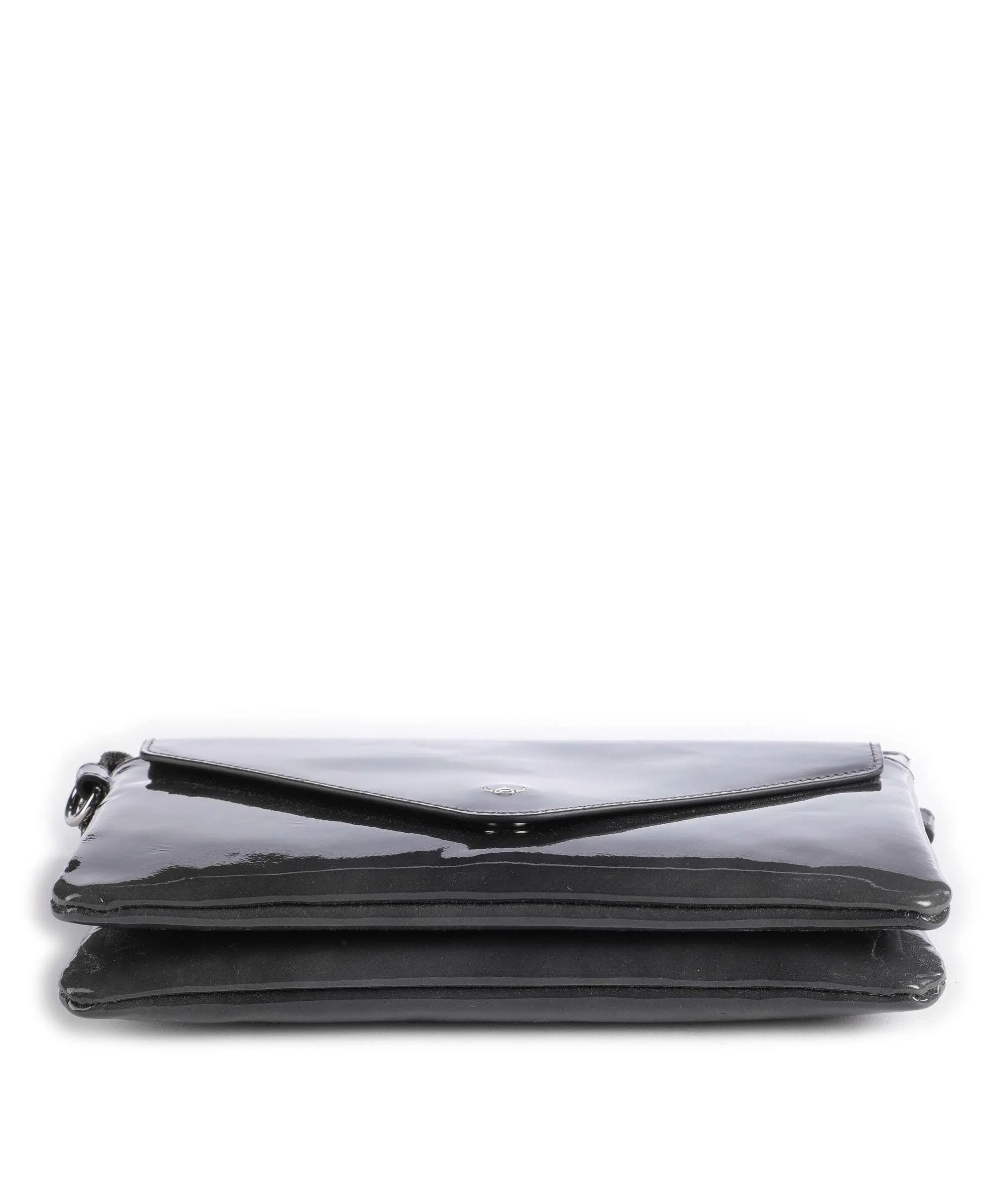  Golden Head Carrara RFID Borsa a tracolla pelle verniciata grigio scuro  