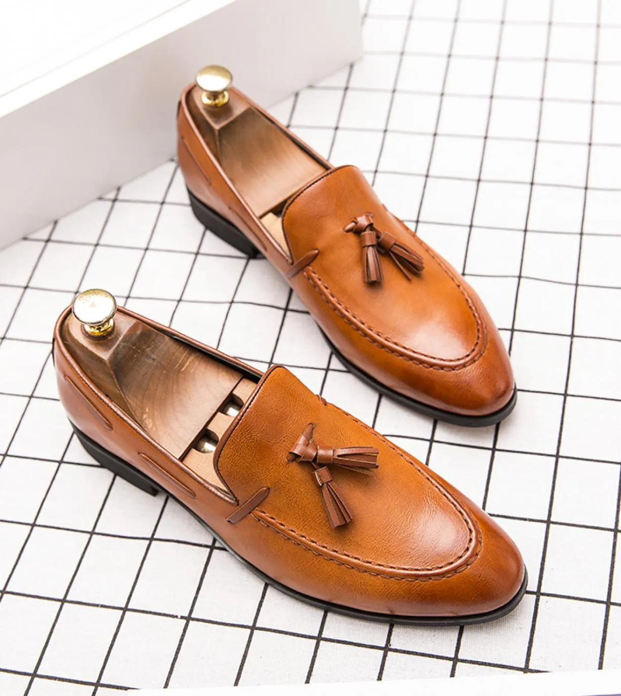 Mocassini Scarpe da uomo Pu Tinta unita Classic Fashion Business Casual Party Quotidiano Testa tonda Nappa Slip On Scarpe elegan
