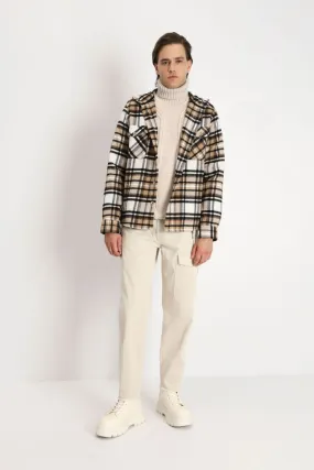 Pantaloni boyfriend con tasca applicata e pendente