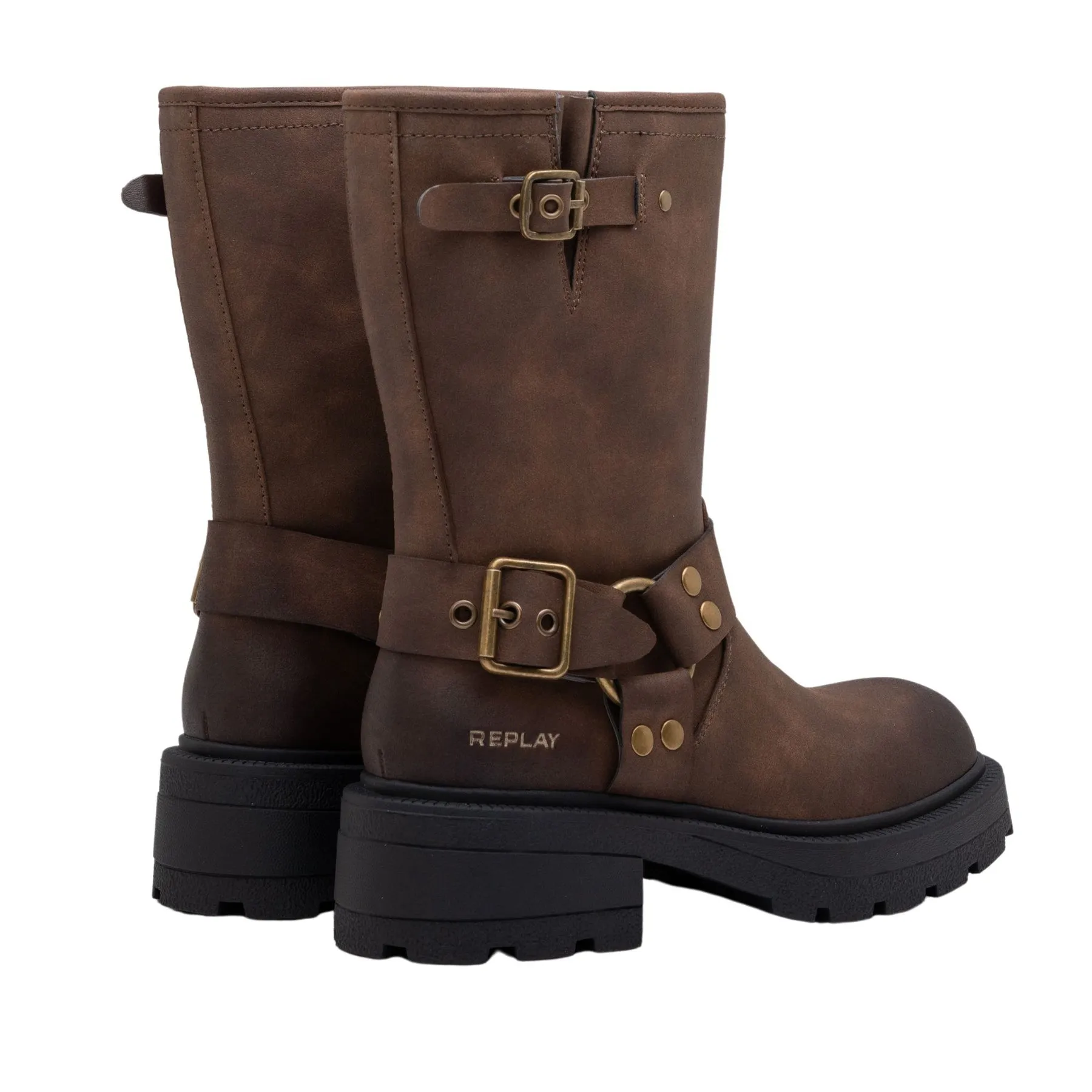 REPLAY Brigitte Stivale Tacco Basso Donna - RL680004S_W021R Brown  