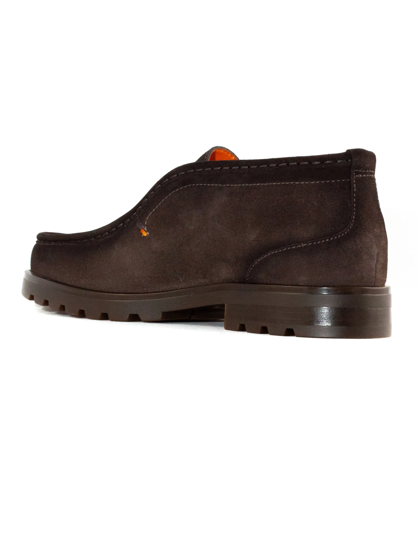 SANTONI Calzature,Pantofole Stivaletto desert in suede marrone 