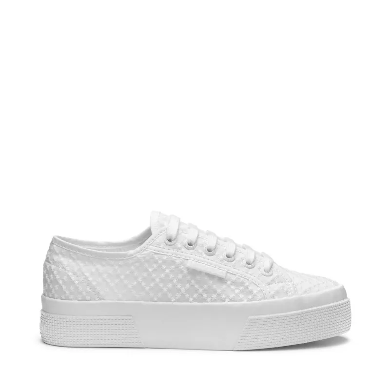 SCARPE DONNA PLATFORM MACRAME RHOMBUS SUPERGA