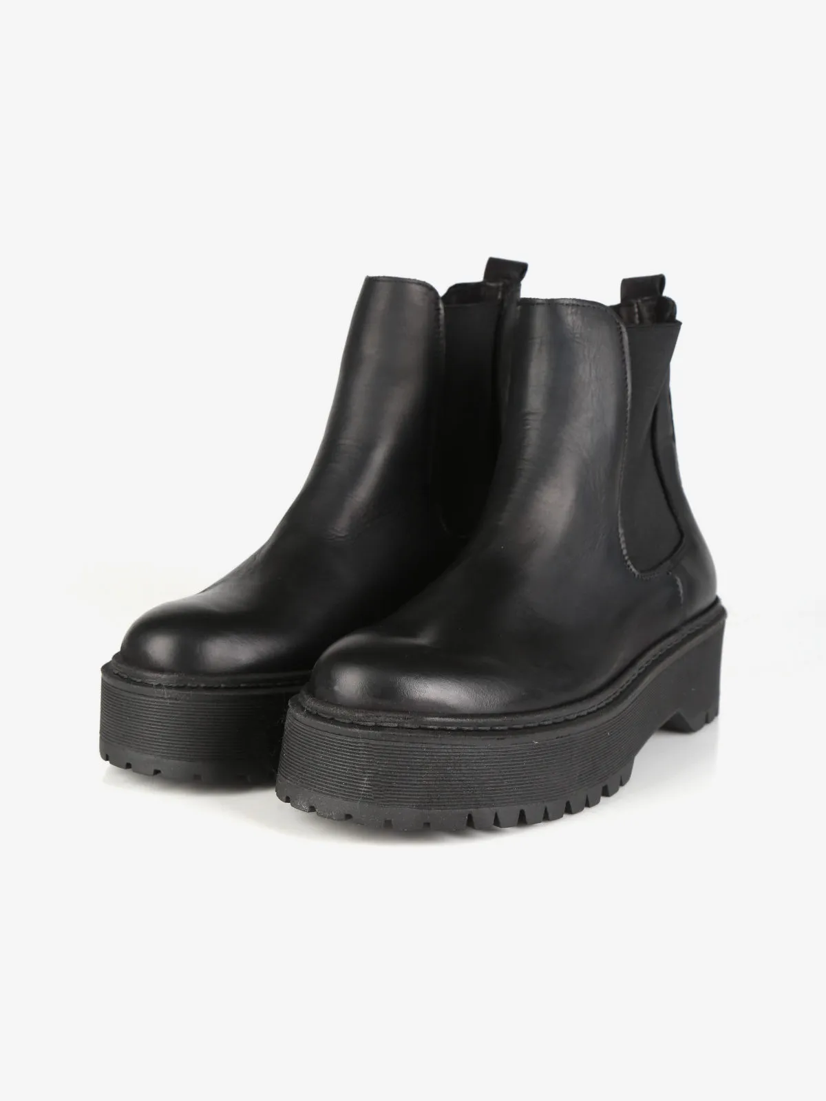 Solada Bottines femme modèle chelsea en cuir